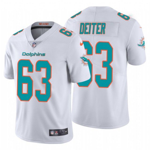 Men Miami Dolphins #63 Michael Deiter Nike White Limited NFL Jersey->los angeles rams->NFL Jersey